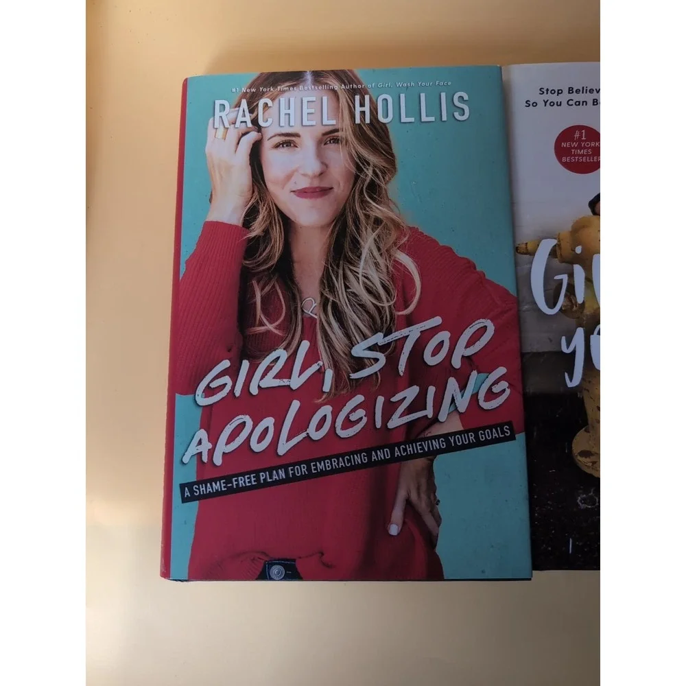 Pair Of Rachel Hollis Books, Girl‎ Stop Apologizing, Girl, Wash Your Face LN